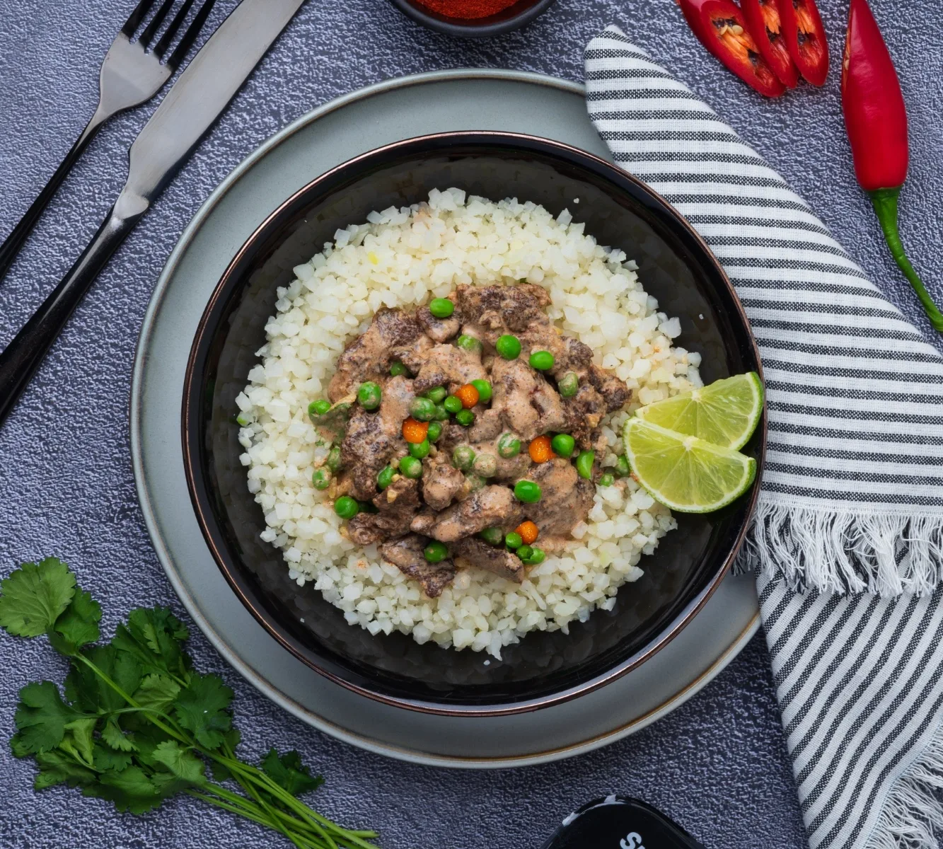 Bloemkoolrijst - Beef Curry [LOWCARB]